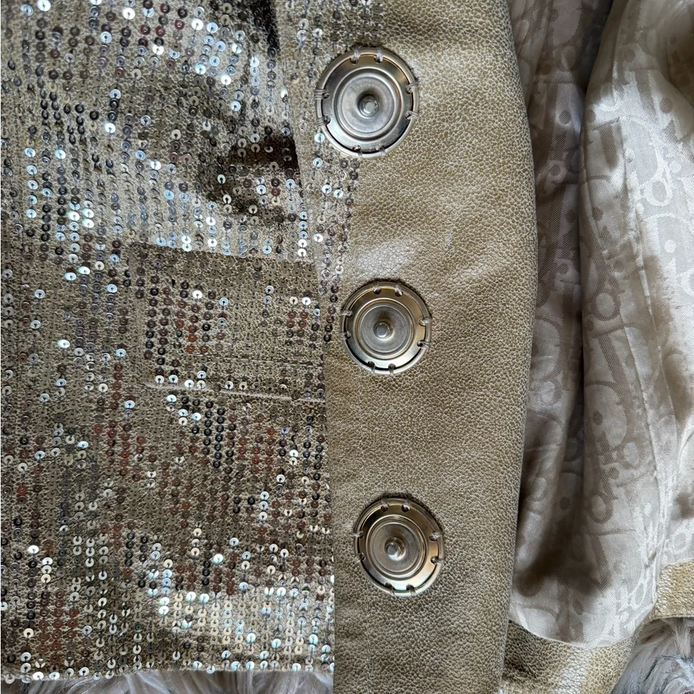 Christian Dior Women's Gold Sequin Blazer